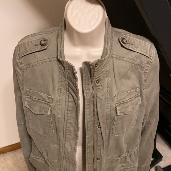 NWOT Express Green utility jacket Size SP - Picture 4 of 7